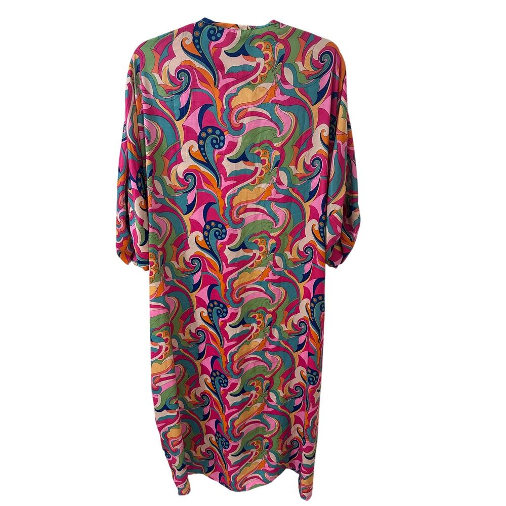 GOLD & SILVER PARIS Psychedelic Swirl Twist Front Dress One Size OS - Picture 9 of 9
